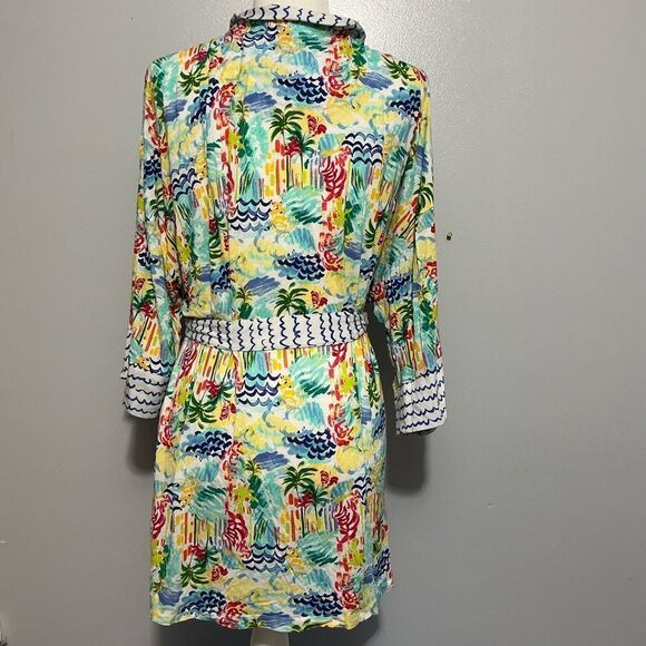 Echo Sleepwear tropical print lightweight robe size XL - Picture 4 of 7